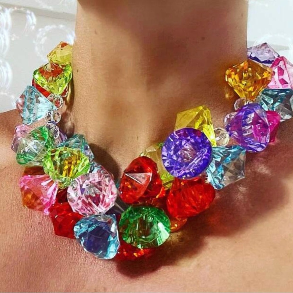 Multicolor Statement Necklace - image 1